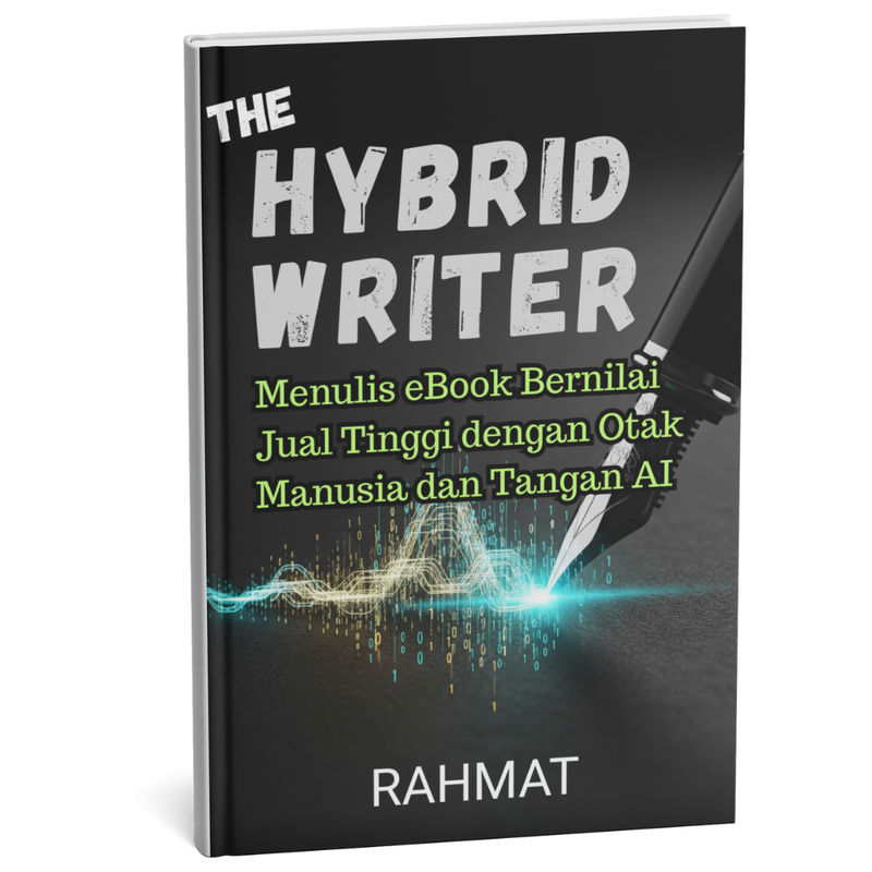 Cara Membuat Ebook dengan AI - The Hybrid Writer Ebook Cover