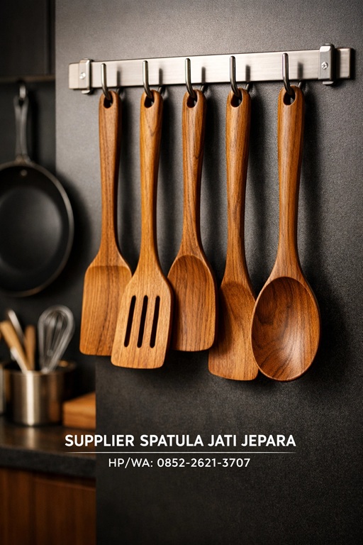 Jual aneka model spatula kayu jati di Jepara. Info pemesanan, HP/WA: 0852-2621-3707.