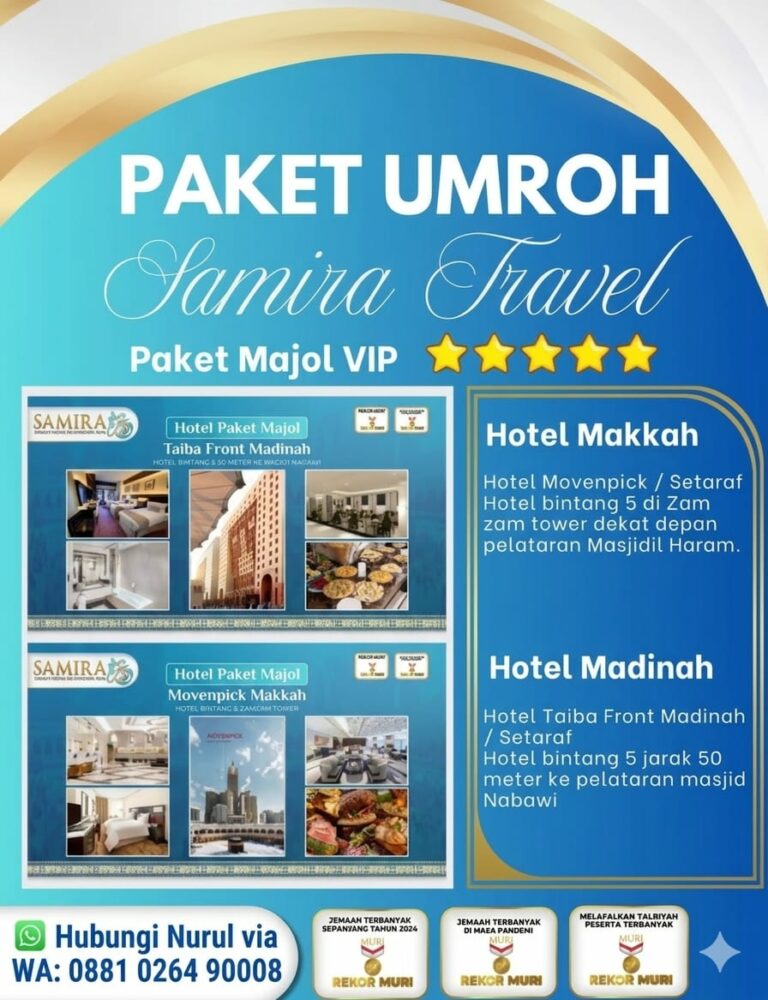Update Harga Umroh VIP 2026 Sidoarjo: Paket Eksklusif 12 Hari Samira Travel WA: 0881-0264-900008.