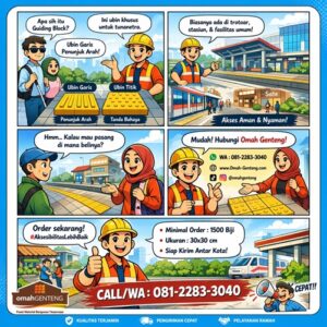 Jual Guiding Block Beton Jakarta - Ubin Pemandu Tunanetra Dan Difabel Berkualitas - WA: 08122833040