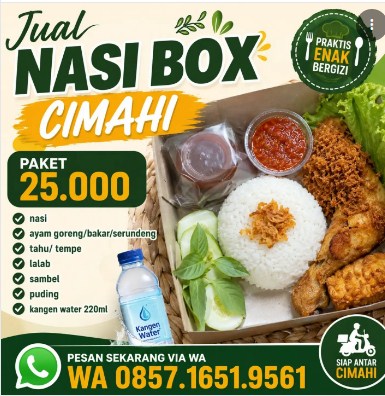 WA 0857.1651.9561 Jual Nasi Box Cimahi Murah, Enak & Halal untuk Berbagai Acara