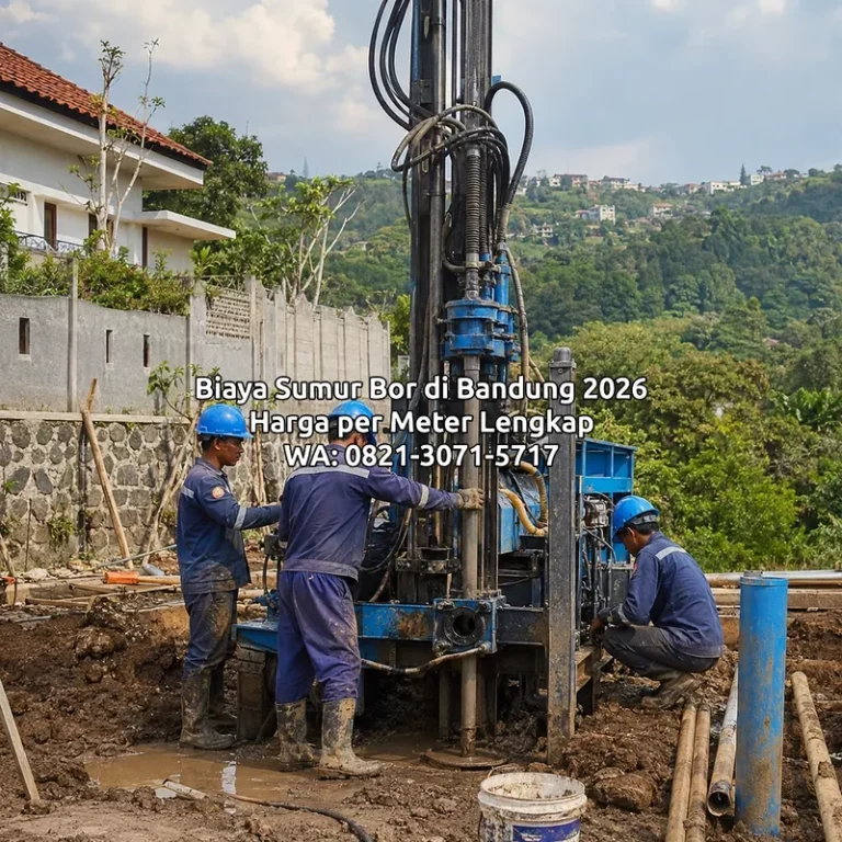 Biaya Sumur Bor di Bandung 2026: Harga per Meter Lengkap